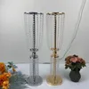 60 cm till 120 cm lång)) Rund cylinder Pedestal Stands Guldcylinder Vas Pedestal Display Plints Flower Pillars Table For Wedding Party 558