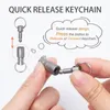 Keychains Titanium Quick Release Buckle Portable Multifunctional Outdoor Tool Waist Belt Keyring For Bag/Purse/Belt