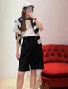 Damesshorts Collectie Zwarte Dames Herfst Mode Knielengte Elegante Office Dames Losse broek