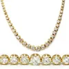 Collier de bijoux de Style Hip Hop, diamant Moissanite, chaîne de Tennis en argent Sterling 925
