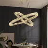 Pendant Lamps TEMAR European Lamp Luxury Crystal Round Rings LED Fixtures Decorative Chandelier For Dinning Room Bedroom