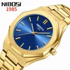 Nibosi Simple Personalized Diamond Gold Watch Simple Gold Mens Watch Student Quartz Watch Shop