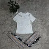 Plaid Print Zweiteilige Hosen Frauen Casual Kurzarm T-shirt und Hosen Set Outfits Freies Schiff