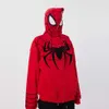 Sweats à capuche pour hommes Sweatshirts Masqué Spider Man Zipper Sweat à capuche Mens American Street Fashion Automne Lâche Brodé Cardigan à manches longues Pull Rfyi