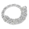 8'' 9'' 18'' 20'' 22'' 24'' Hiphop Style Ice Out Moissanite Diamond Cuban Bracelet Necklace Sier White Yellow Gold Plated