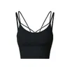 Yoga Outfit LU-17 Fitness Courir Soutien-gorge Côtelé Sous-vêtements de sport Femmes Haute intensité Gilet Antichoc Rassemblement Sportswear Cross-Shape Débardeurs avec coussinet