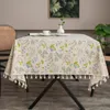 LINEN TABLECHOTH RECTANGULÄRA SABEBABLE TRECH TREBA TABABLE MAP TUGLE JULLMINNING DECORATION Party Wedding Deco 240220