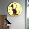 Wall Clocks Kitten Egypt Earrings Modern Clock For Living Room Stickers Home Decor Dining Digital