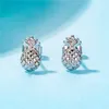 Stud Earrings Personality Originality Pineapple Earring Fashion Men Women Silver Color Trend Hip Hop Nightclub Party Jewelry