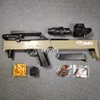 FMG 9 Klappbare Maschinenpistole Spielzeug Soft Bullet Blaster Manueller Schießwerfer für Erwachsene Jungen Kinder im Freien