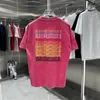 2024 verão tshirt tendência de luxo rua moda masculina em torno do pescoço carta impressa t-shirt de alta qualidade algodão tees solto retro velho design dourado paris camisa