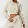 AL Yoga-Anzüge, Mikro-Jacken, kurze Sweatshirts + Jogginghosen, dicke Hoodies mit durchgehendem Reißverschluss, Break Line, entspannte Streetwear, Jogger, Sportbekleidung, Laternen-Tanzhosen, 3D-Logo