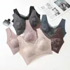 Bras 2 PCS Sexy Underwear Women Push Up For Plus Size Seamless Lace Bra Front Closure Wireless Gather Brassiere Bralette