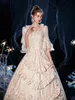 Champagne Royal Court retro barockkläder Renaissance Vintage Inspired Rococo Marie Antoinette Costume Prom Dress 240220