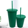 Tumblers Christmas Straw Cup BPA gratis bärbar drickande tumlare PP -flaska för sport