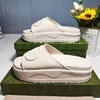 10 dagar levererade modedesigner tofflor Summer Classic Platform Sandaler Tjocka klackar Kvinnor Luxury Slides Rubber Sole Macaron Outdoors Nonslip Beach Flatsole SL SL