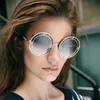 Classic Round Sunglasses Female Metal Frame Designer Retro Oversized Black Men Female Ladies Sunglasses Female Oculos