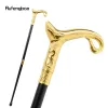 Gouden luxe curve Lijn Type Walking Cane mode Decoratieve wandelstok Gentleman Elegant Cosplay Cane Knob Crosier 93cm