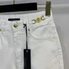 Designer jeans 2024 Nuovo pannello di moda primavera estate marcata dritto marca abbigliamento femminile di lusso 0225-13