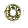 装飾的な花の花輪オーガナイザーライトアップドアサイン天然植物イースターエッグシミュレーション装飾ペンダント