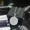 Prezzo all'ingrosso Gioielli Hip Hop 2 Ciondolo Moissanite Ice Out Collana in argento sterling massiccio 925 con lettera D-vvs con diamanti