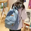 Zaino classico da cowboy blu borsa da donna per adolescenti versione coreana dello zaino da college per ragazze a spalla