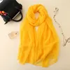 Women Lightweight Breathable Solid Color Soft Chiffon Long Fashion Scarves Sun-proof Shawls Wrap 22125