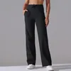 AL Pantaloni da yoga Scholar Pantaloni sportivi a gamba dritta da donna Traspirazione del sudore Gamba larga ampia Pantaloni sportivi a tutta lunghezza Pantaloni sportivi rilassati da città con tasche con coulisse