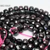 느슨한 보석 Meihan Natural Mozambique Red Garnet 8mm Faceted Cube Beads for DIY Jewelry Making Design