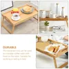 Dinnerware Sets Folding Foot Tray Laptop Table Foldable Bamboo Desk Bed Writing For Home Stable Computer Elder Study Bedroom