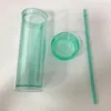 Tumblers 16oz Clear Acrylic Skinny Tumbler With Lid Straw Slim Water Cup Tall Juice Cups Plastic Bottle Custom For Party Gift