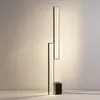 Nordisk minimalistisk design led golvlampa vardagsrum heminredning soffa hörn stående ljus inomhus belysning sovrum sovrum lampa