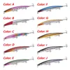 10pcsLot Gemischte Farbe Minnow Angeln Lockt Set 18cm 24g High Carbon Stahl Drillinge Lebensechte Gefälschte Köder bass Wobbler Crankbait 240220