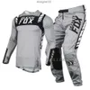 Delicate Fox-uitrustingsset Motocross Jersey Broek Enduro Combo MX BMX DH Crossmotoroutfit ATV UTV Off-road pak Moto Cross Grijs Kits