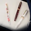 Hongdian N9 Перьевая ручка Sea Of Cloud серии SteelBlade Nib Бизнес-офис Подпись Смола Вращающаяся начинка Подарочные ручки 240219