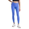 L-20 Pantalones de yoga de LICRA de alta calidad para mujer, mallas deportivas negras acanaladas, ropa de gimnasio, mallas elásticas para Fitness, pantalones ajustados