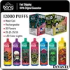 Bang 12000 Puffs E Cigarettes Puff 12K Big Vaporizers Disposable Vape Mesh Coil LED Lights Rechargeable Battery 20ml Pre-filled Pods 0% 2% 3% 5%