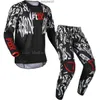 2022 MX Dirt Bike Gear Set Dirt MoFox 180 Peril Jersey Pantaloni Combo Kit da uomo Moto Offroad Cycling Adulto Nero Abito bianco