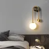 Vägglampor svart sconce antik badrumsbelysning led applique modern dekor sovsal rum glas sconces blått ljus