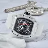 Relógio de diamante estilo fundo transparente relógio de luxo superior feminino relógio automático de quartzo dz relógio masculino kis