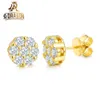 Custom Moissanite Earrings Fancy Ins Hot Sells Butterfly Diamond Trillion Cut Sier VVS Earring Stud Women