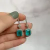 Dangle Earrings Vinregem Vintage 8 10mm Lab Paraiba Tourmaline Gemstone Sona Diamond Dropギフト記念日卸売