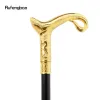 Gouden luxe curve Lijn Type Walking Cane mode Decoratieve wandelstok Gentleman Elegant Cosplay Cane Knob Crosier 93cm