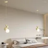 Lampy wiszące nordycka kreatywna żyrandol żelaza szklana lampka sypialnia sypialnia nocna salon restauracja