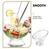 Servis uppsättningar diagonal salladskål delikat frukt multifunktion mini dessert kopp klar plast koppar glass tillbehör trifle sundae