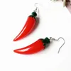 Boucles d'oreilles pendantes en résine, Simulation de piment rouge, fruits, légumes, radis, pastèque, goutte de Jujube, maïs pour femmes, Bijoux