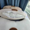 Moon Shape Baby Pillow Cotton Soft Multifunciton Nursing Maternity Breastfeeding Pillow Kids Comfort Bumper Washable Cover 240220