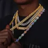Joyería Hip Hop Collar de cadena de eslabones cubanos con diamantes de moissanita VVS chapado en oro de 12 mm