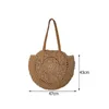 Sacs de taille femmes sac été paille tissé creux épaule ronde pour femmes dames plage vacances grande capacité fourre-tout sacs à main