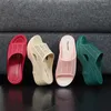 Slippers Wedges Women Summer Platform Shoes PVC Slipper Round Toe Slides Outside Casual Shoe Solid Color Zapatos Para Mujeres